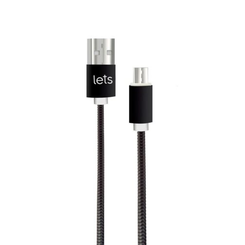 Cable usb mod10 - metalico - v8 - negro