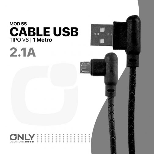 Cable usb mod 52 - ele only - v8 - negro