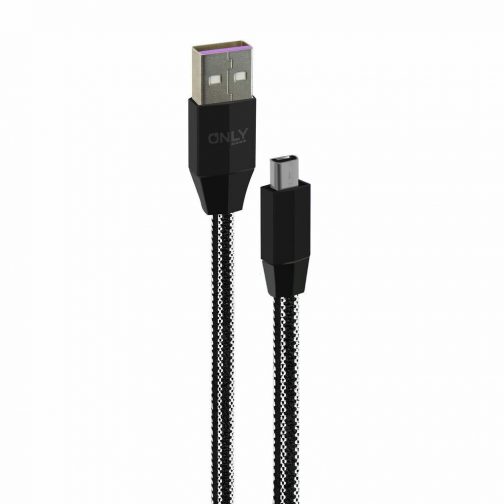 Cable usb mod 32 - rayas - v8 - negro