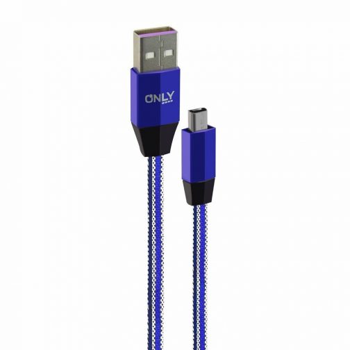 Cable usb mod 32 - rayas - v8 - azul