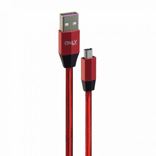 Cable usb mod 32 - rayas - v8 - rojo