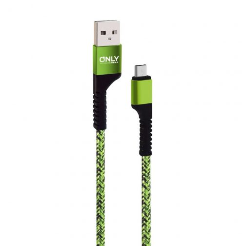 Cable usb mod 58 - textil only - v8 - verde
