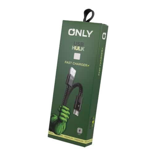 Cable usb mod 89 hulk - only - tipo c - 4 a - negro